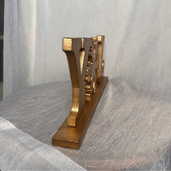 Tribal Design Beaded Christmas Joy Seasonal Holiday home Decor Sign Table Accent - Picture 12 of 16